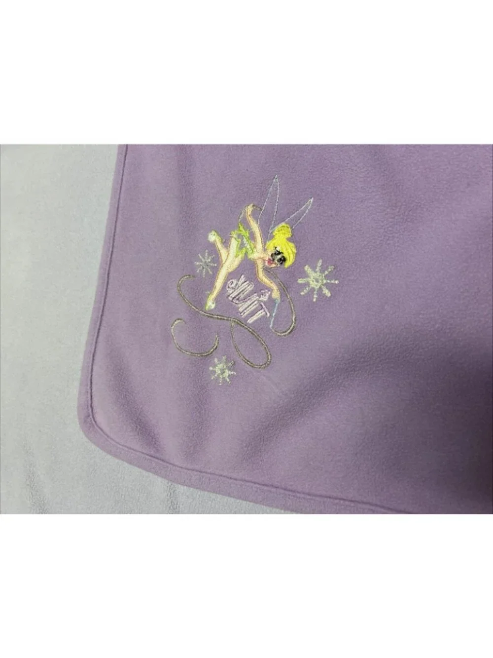 Disney Store Exclusive Tinkerbell Blanket Lavender Purple Tink Fleece